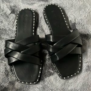 Great condition Wild diva black studded Sandals